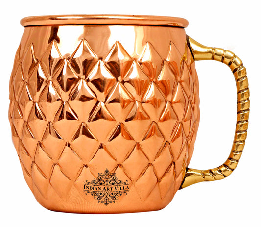 Copper Diamond Design Moscow Mule Beer Mug