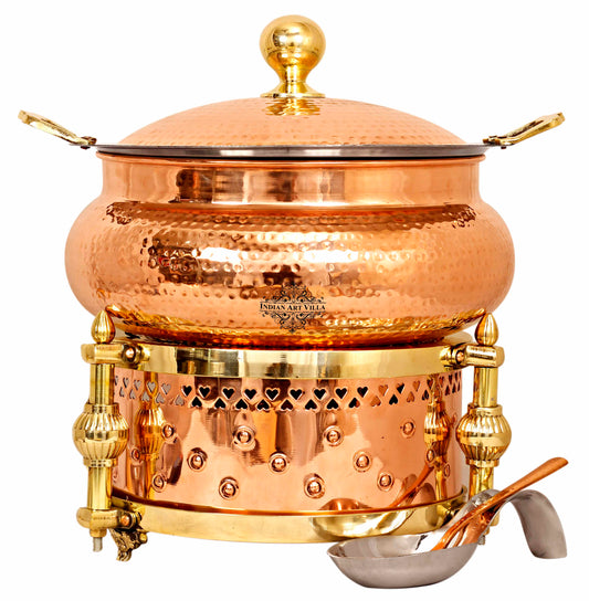 Pure Steel Copper Hammered Design Chafing Dish with Sigdi