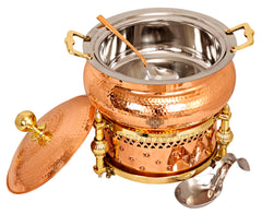 Pure Steel Copper Hammered Design Chafing Dish with Sigdi