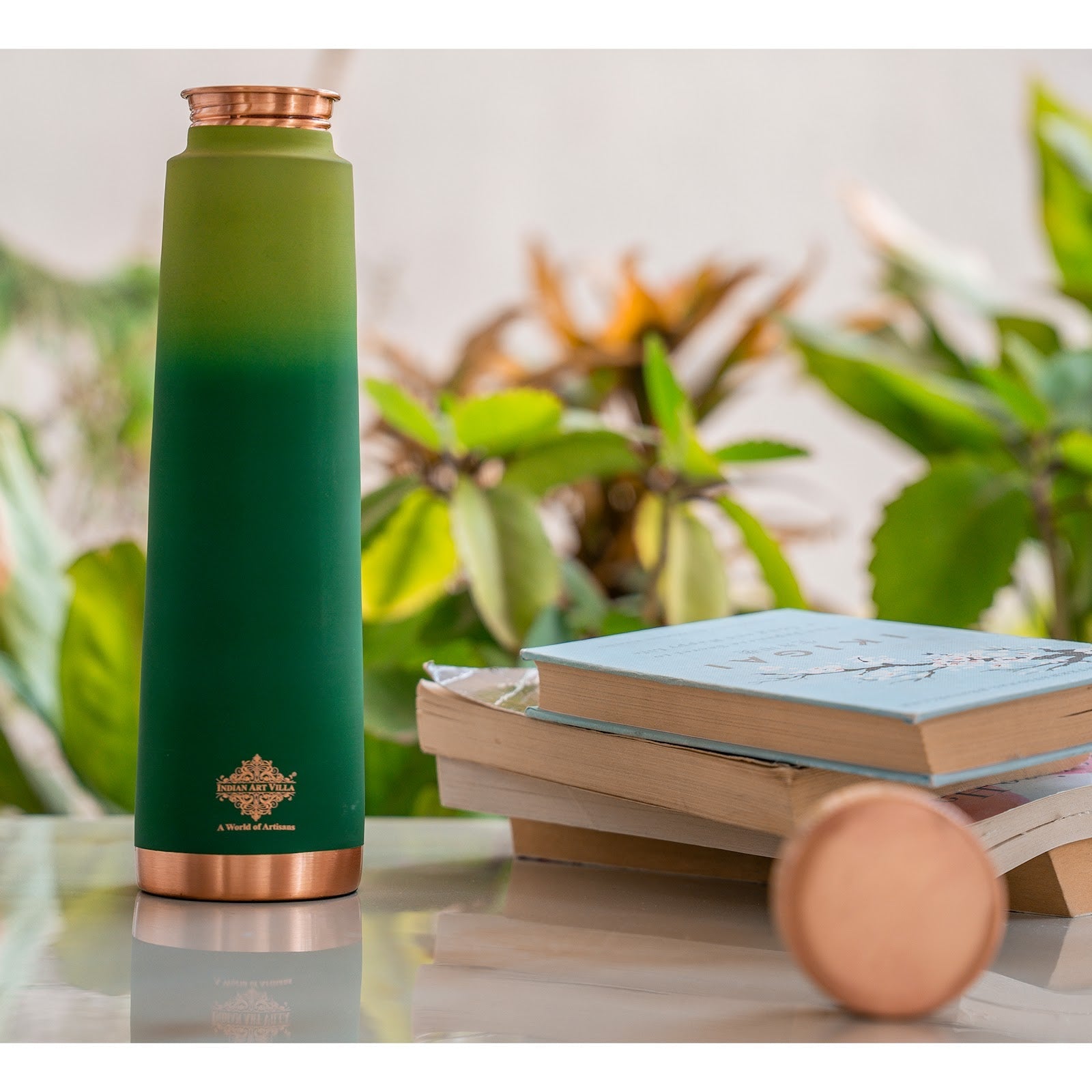 Pure Copper Bottle with Pyramid Shape and Eye-Catching Colors – 800 ML