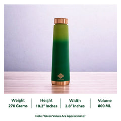 Pure Copper Bottle with Pyramid Shape and Eye-Catching Colors – 800 ML