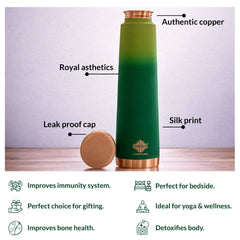 Pure Copper Bottle with Pyramid Shape and Eye-Catching Colors – 800 ML