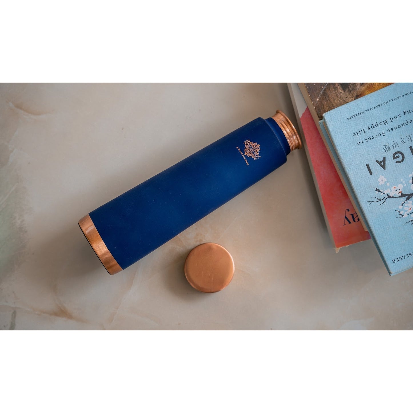 Personalized Copper Pyramid Shape Silk Finish Water Bottle