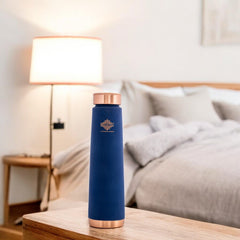 Pure Copper Bottle with Pyramid Shape Silk Finish Design – 800 ML