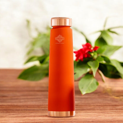 Pure Copper Bottle with Pyramid Shape Silk Finish Design – 800 ML