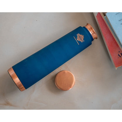 Pure Copper Bottle with Pyramid Shape Silk Finish Design – 800 ML