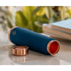 Pure Copper Bottle with Pyramid Shape Silk Finish Design – 800 ML