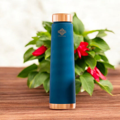 Personalized Copper Pyramid Shape Silk Finish Water Bottle