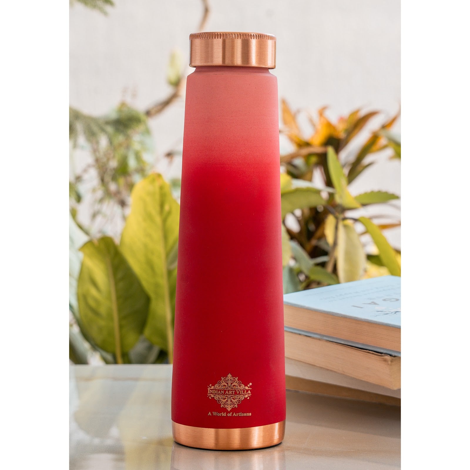 Pure Copper Bottle with Pyramid Shape and Eye-Catching Colors – 800 ML