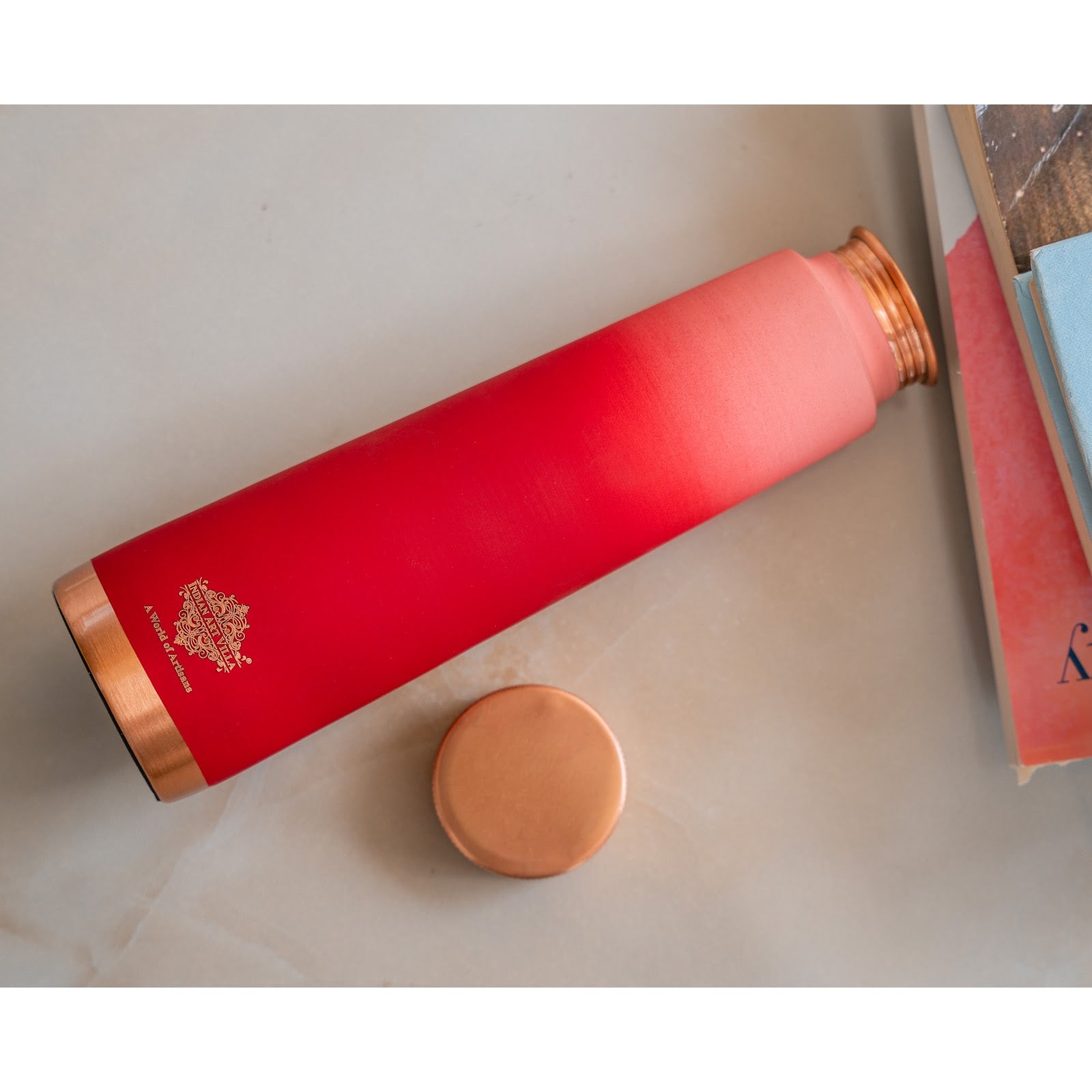 Pure Copper Bottle with Pyramid Shape and Eye-Catching Colors – 800 ML