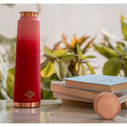 Pure Copper Bottle with Pyramid Shape and Eye-Catching Colors – 800 ML