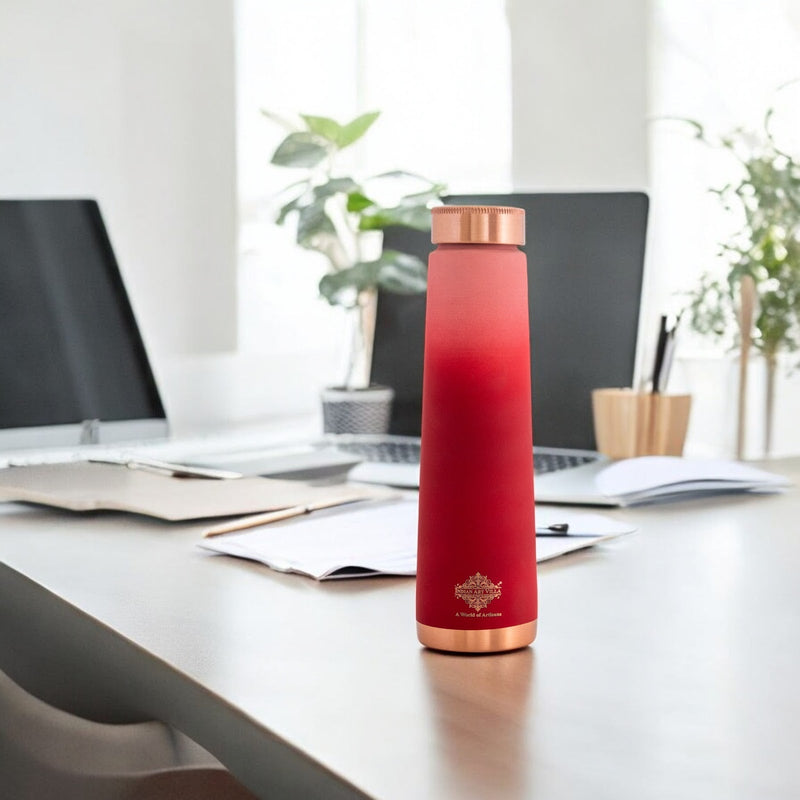 Pure Copper Bottle with Pyramid Shape and Eye-Catching Colors – 800 ML