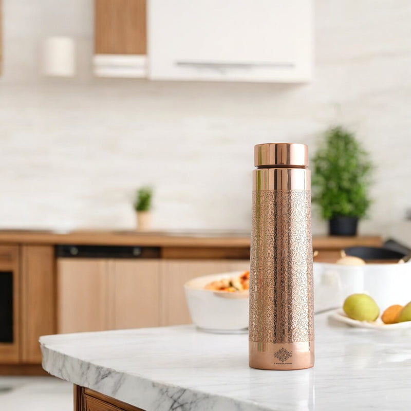 Pure Copper Water Bottle – Pyramid Shape, 900 ML