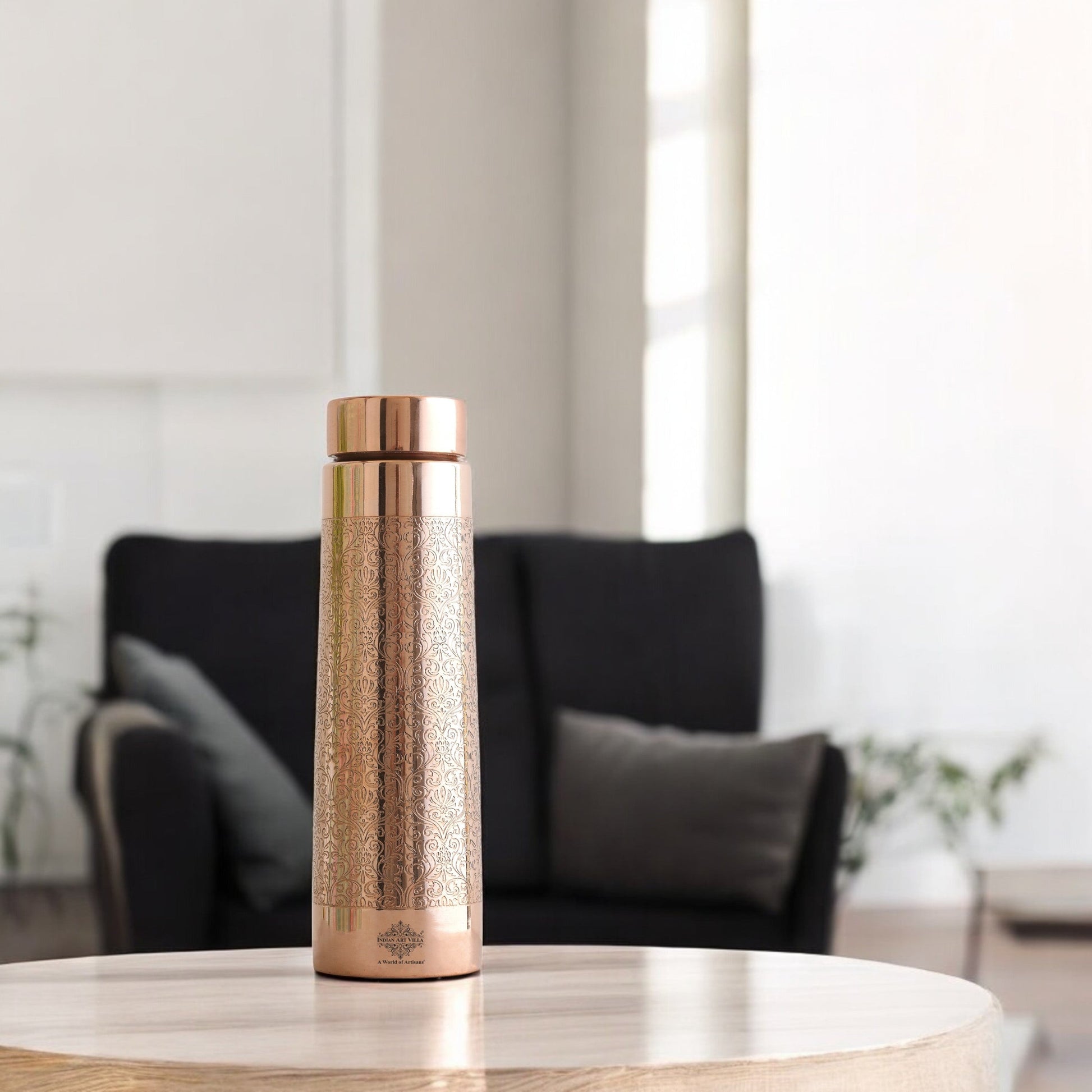 Pure Copper Water Bottle – Pyramid Shape, 900 ML