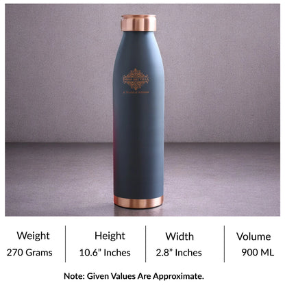 Personalized Copper Silk Finish Water Bottle 900 ML