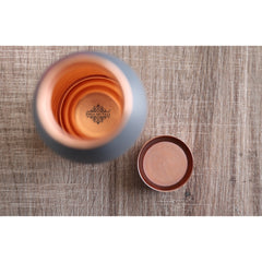 Pure Copper Bottle with Lacquer Coated Silk Finish Design, 900 ML
