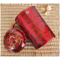 Pure Copper Multicolor Stone Pebble Printed Lacquer Coated Jugs, Pitchers Serveware, Drinkware