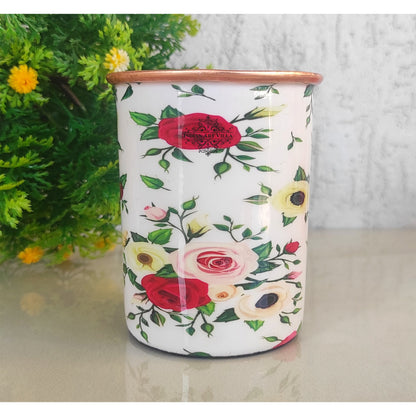 Pure Copper Printed Design Glass - 275 ML