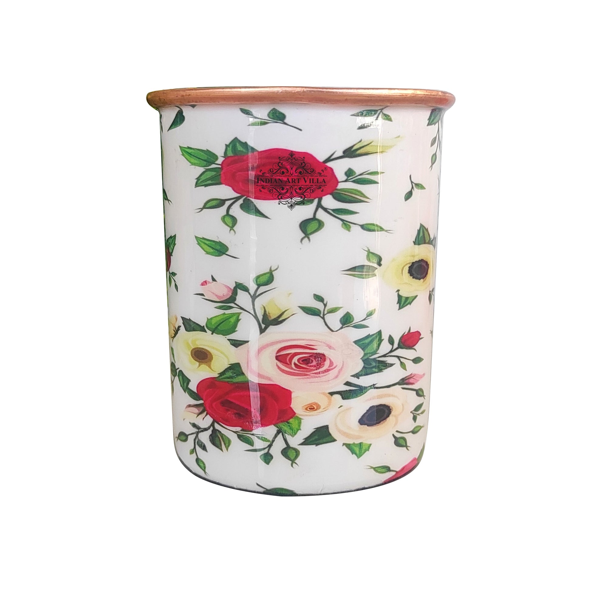 Pure Copper Printed Design Glass - 275 ML