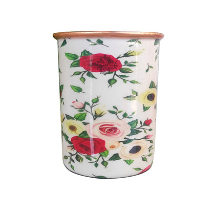 Pure Copper Printed Design Glass - 275 ML