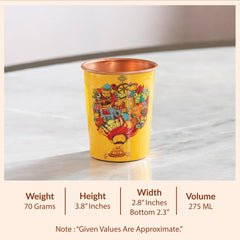Pure Copper Glass Rajasthani Meena "Padharo Mhare Desh" Printed Theme