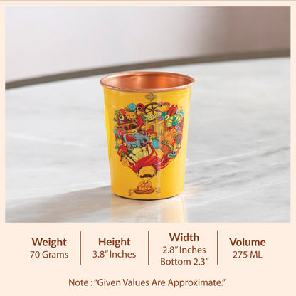 Pure Copper Glass Rajasthani Meena "Padharo Mhare Desh" Printed Theme