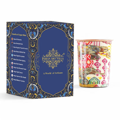 Pure Copper Glass Rajasthani Meena "Padharo Mhare Desh" Printed Theme