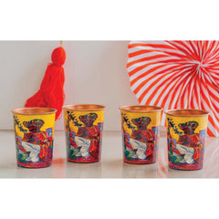 Pure Copper Glass Rajasthani Meena "Padharo Mhare Desh" Printed Theme