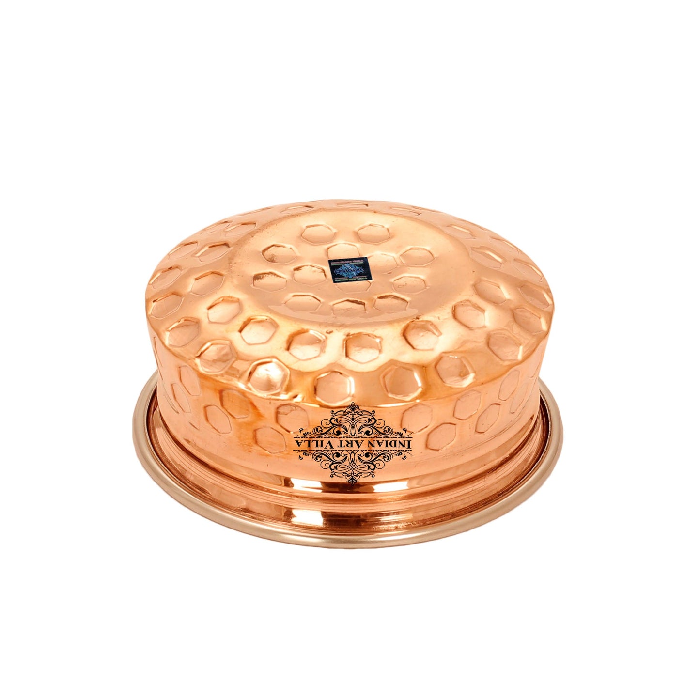 Diamond Hammered Design Steel Copper Handi  For Serving Dishes Tableware