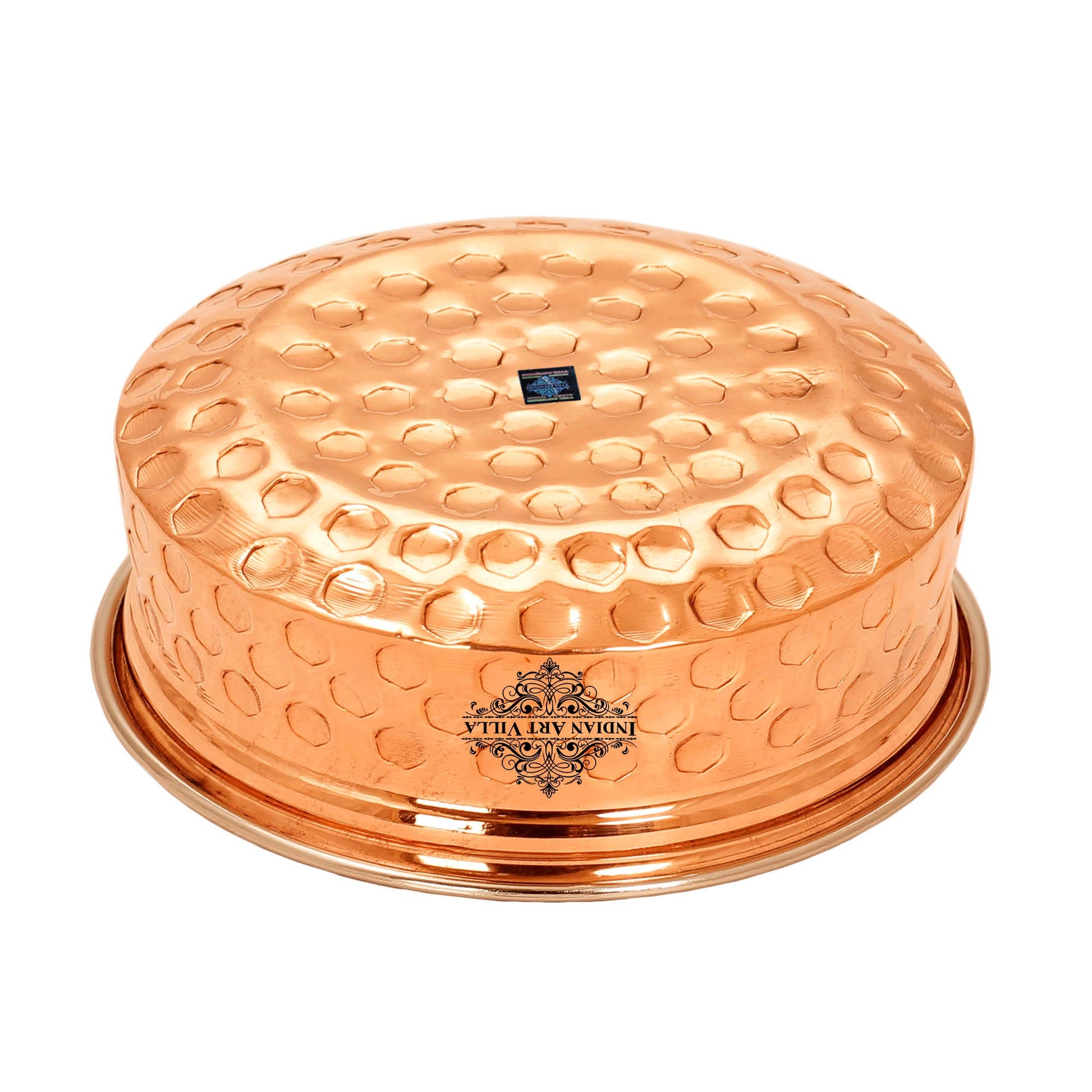 Diamond Hammered Design Steel Copper Handi  For Serving Dishes Tableware