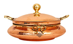 Pure Steel Copper Hammered Design Chafing Dish, Serveware, Dinner Party
