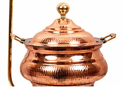 Handcrafted Steel Copper Hammered Design Chafing Dish - 4 Ltr.