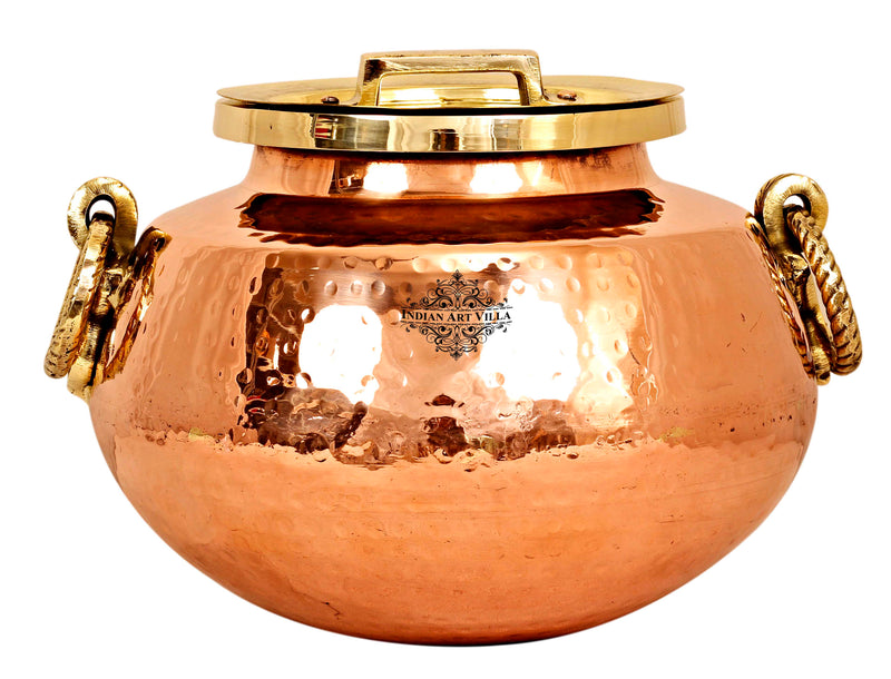 Handcrafted Pure Steel Copper Hammered Design Chafing Dish, Serveware, Tableware