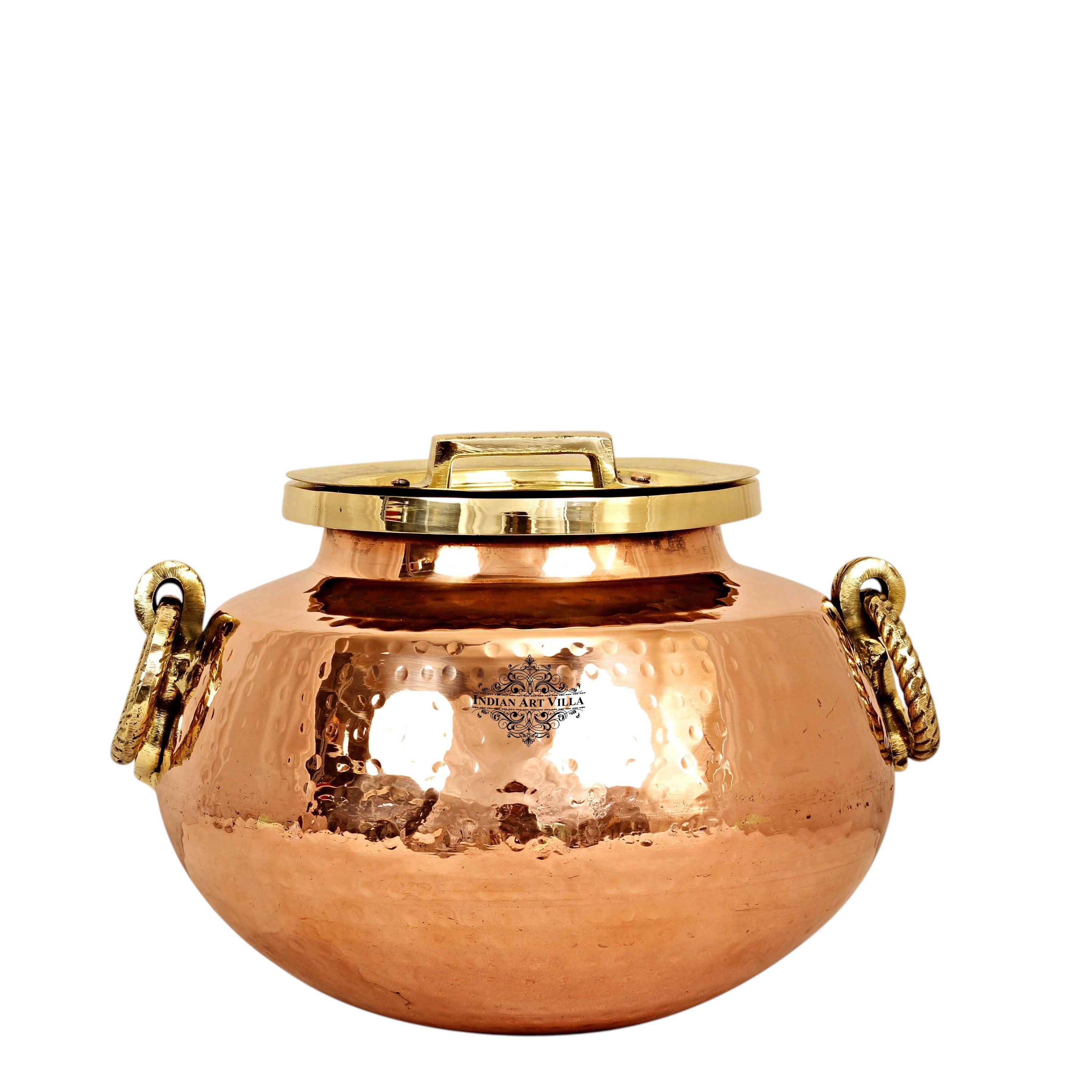 Handcrafted Pure Steel Copper Hammered Design Chafing Dish, Serveware, Tableware