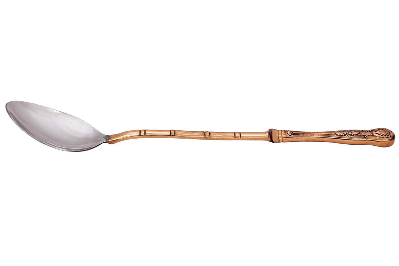 Pure Steel Copper Oval Shape Ladle Spoon Length- 37.08 cm