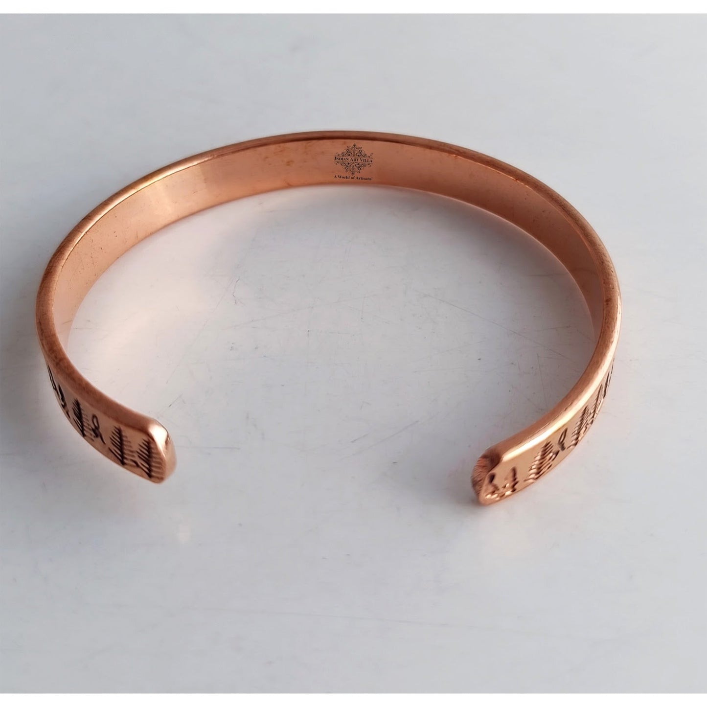 Pure Copper Magnetic Bangle with Tree Design