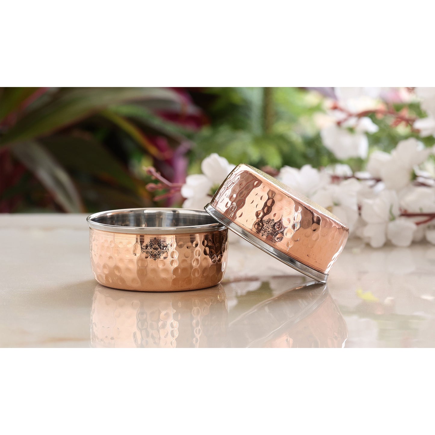 Steel Copper Hammered Bowl, Katori, Dinnerware