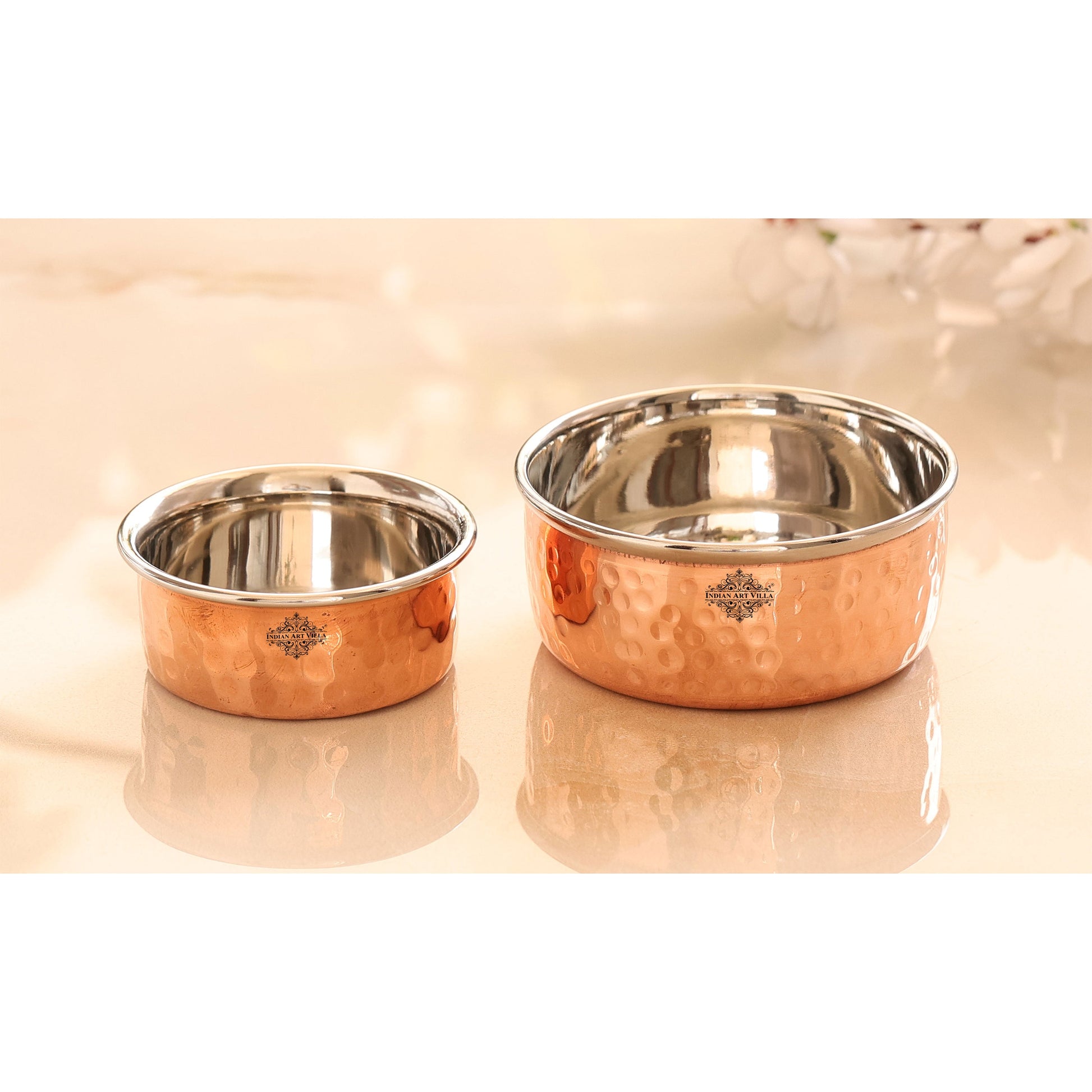 Steel Copper Hammered Bowl, Katori, Dinnerware