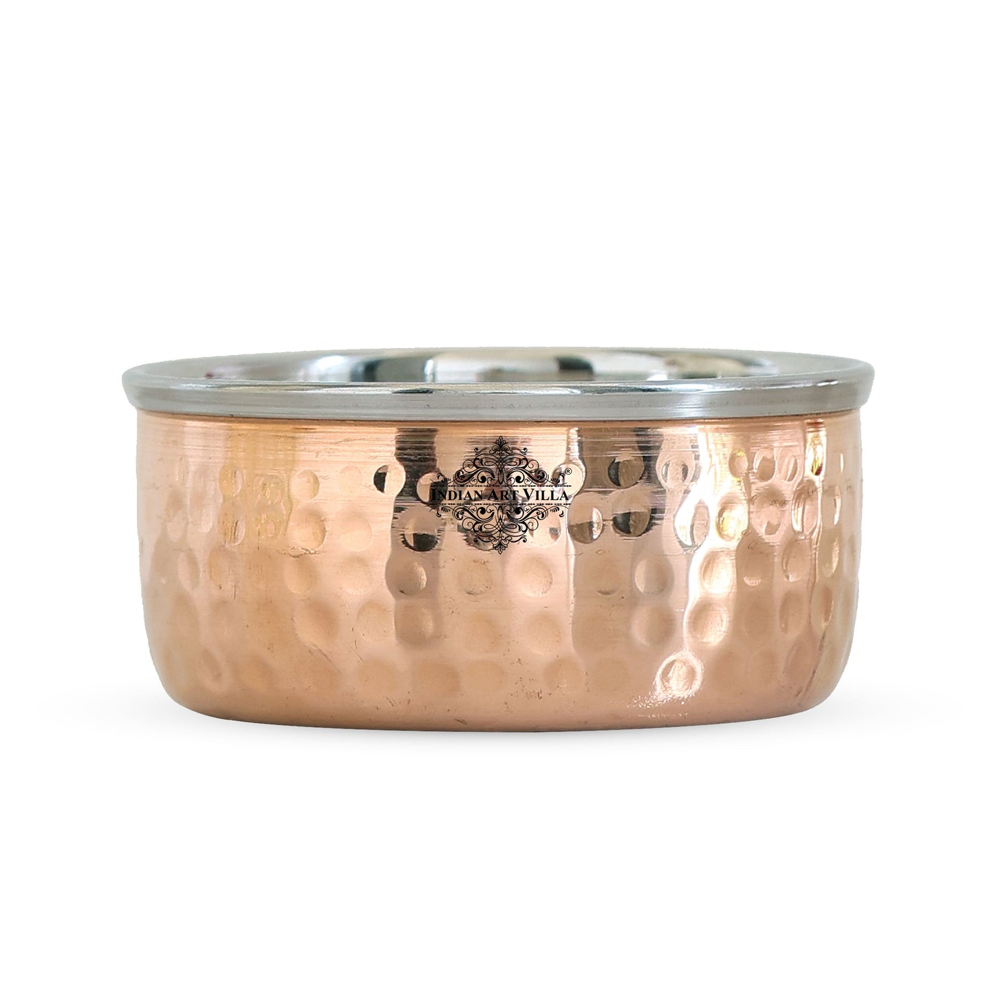 Steel Copper Hammered Bowl, Katori, Dinnerware