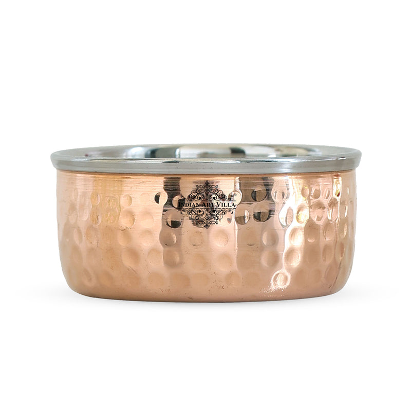 Steel Copper Hammered Bowl, Katori, Dinnerware