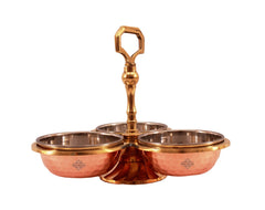 Pure Steel Copper Pickel Set of Bowl Compartment