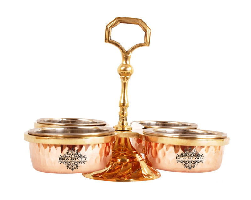 Pure Steel Copper Pickel Set of Bowl Compartment