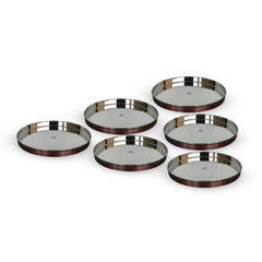 Steel Copper Thali/Plate With Hammered Antique Dark Tone Design, Dinnerware & Tableware for Home, Hotel & Restaurants