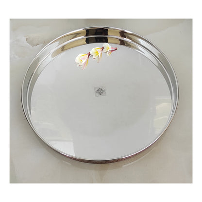 Steel Copper Thali/Plate With Hammered Antique Dark Tone Design, Dinnerware & Tableware for Home, Hotel & Restaurants