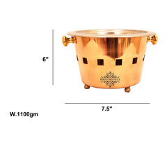 Pure Steel Copper Handmade Serving Bowl with Coalport