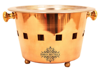 Pure Steel Copper Handmade Serving Bowl with Coalport