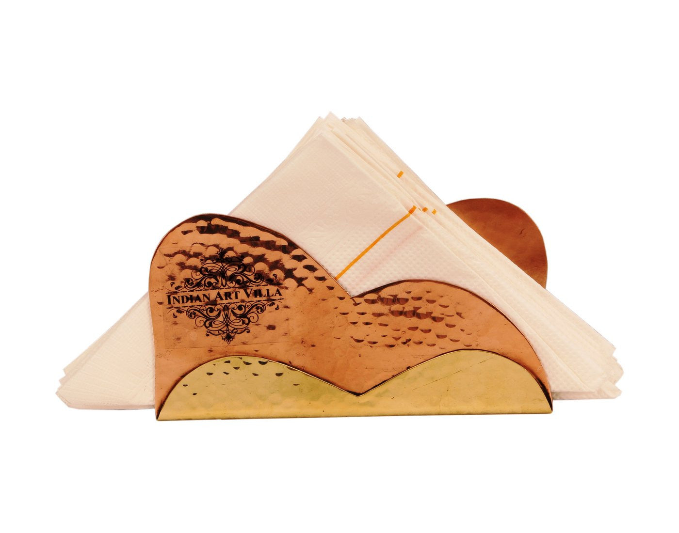 Pure Copper Tissue Paper Holder with Brass Stand