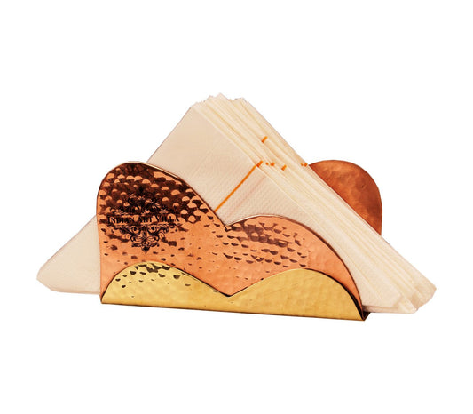 Pure Copper Tissue Paper Holder with Brass Stand