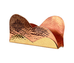 Pure Copper Tissue Paper Holder with Brass Stand