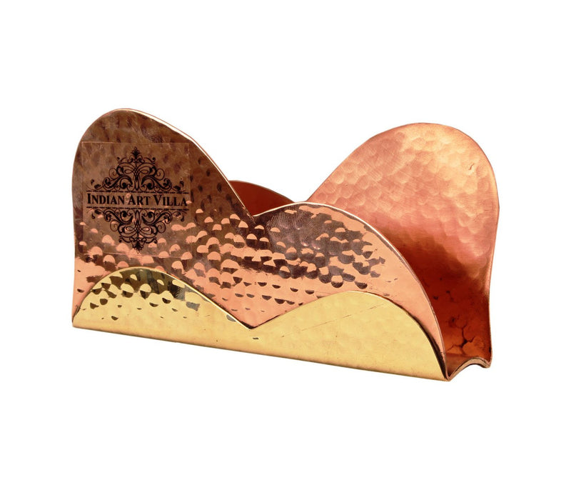 Pure Copper Tissue Paper Holder with Brass Stand
